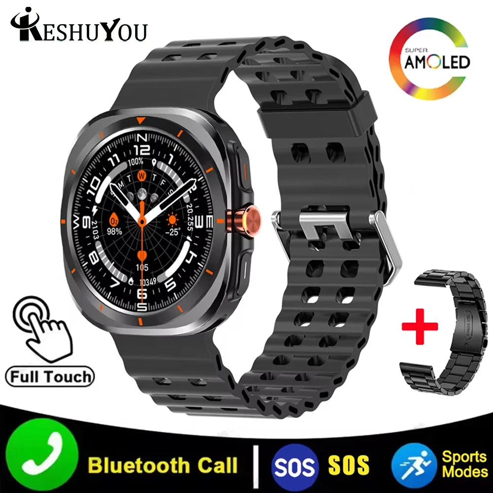 KESHUYOU Watch 7 Ultra Smart Watch – 1.52” AMOLED, Bluetooth Call, Voice Assistant, Heart Rate Monitor for Men & Women