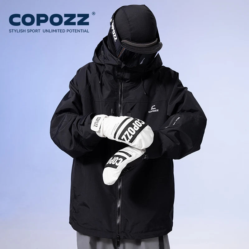 COPOZZ 3M Thinsulate Snowboard Ski Gloves – Thick Windproof Thermal Winter Mittens for Adults & Teenagers, Snowmobile Sports