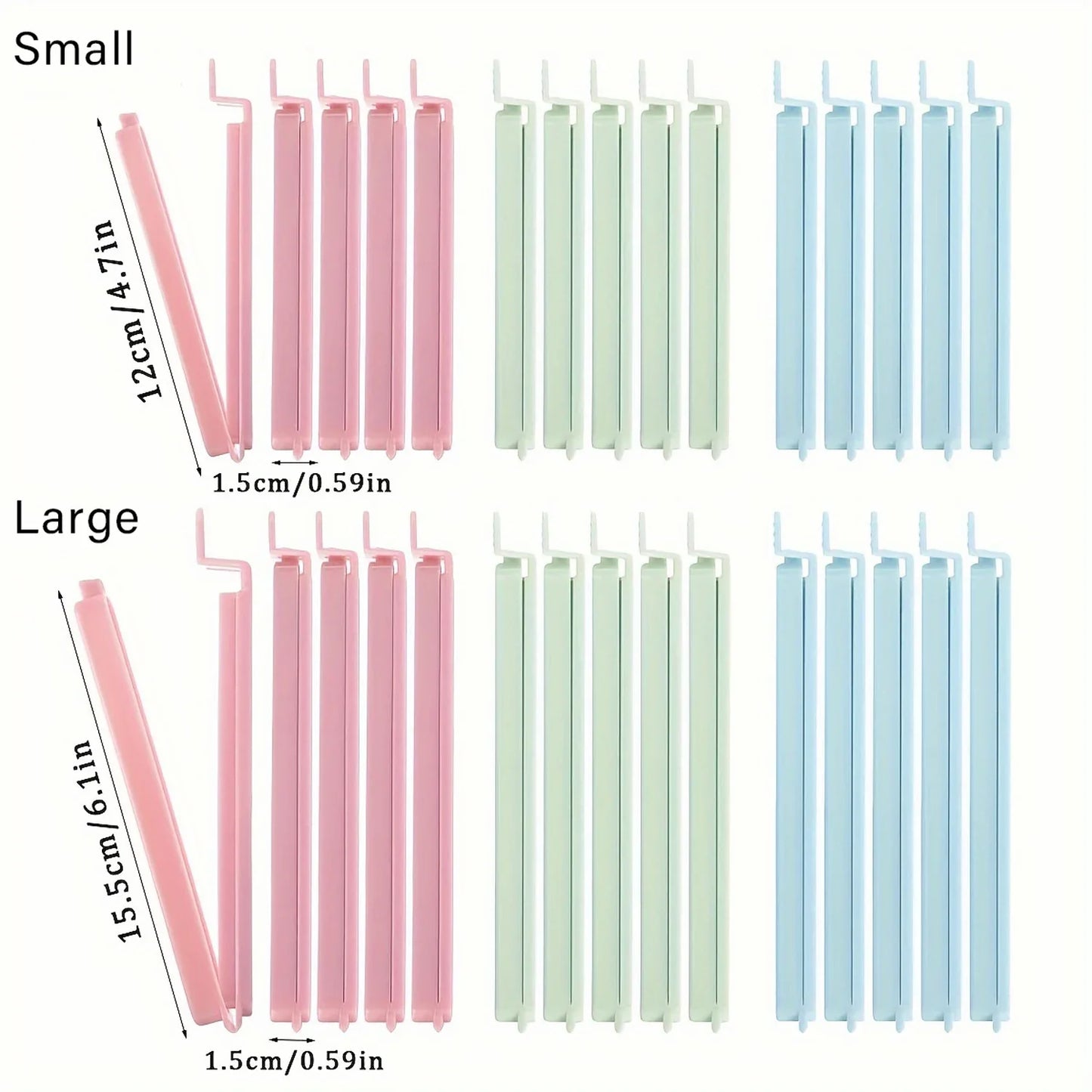 5/10/20Pcs Kitchen Storage Bag Clips – Portable Food Snack Sealer Clamps, Plastic Sealing Tool for Home Kitchen