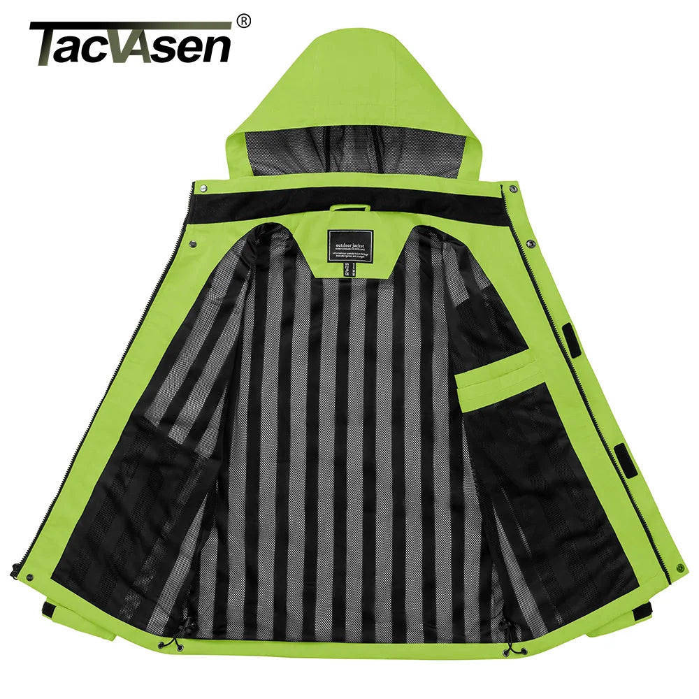 TACVASEN Men’s Spring Autumn Lightweight Jacket – Mesh-Lined Waterproof Outdoor Windbreaker