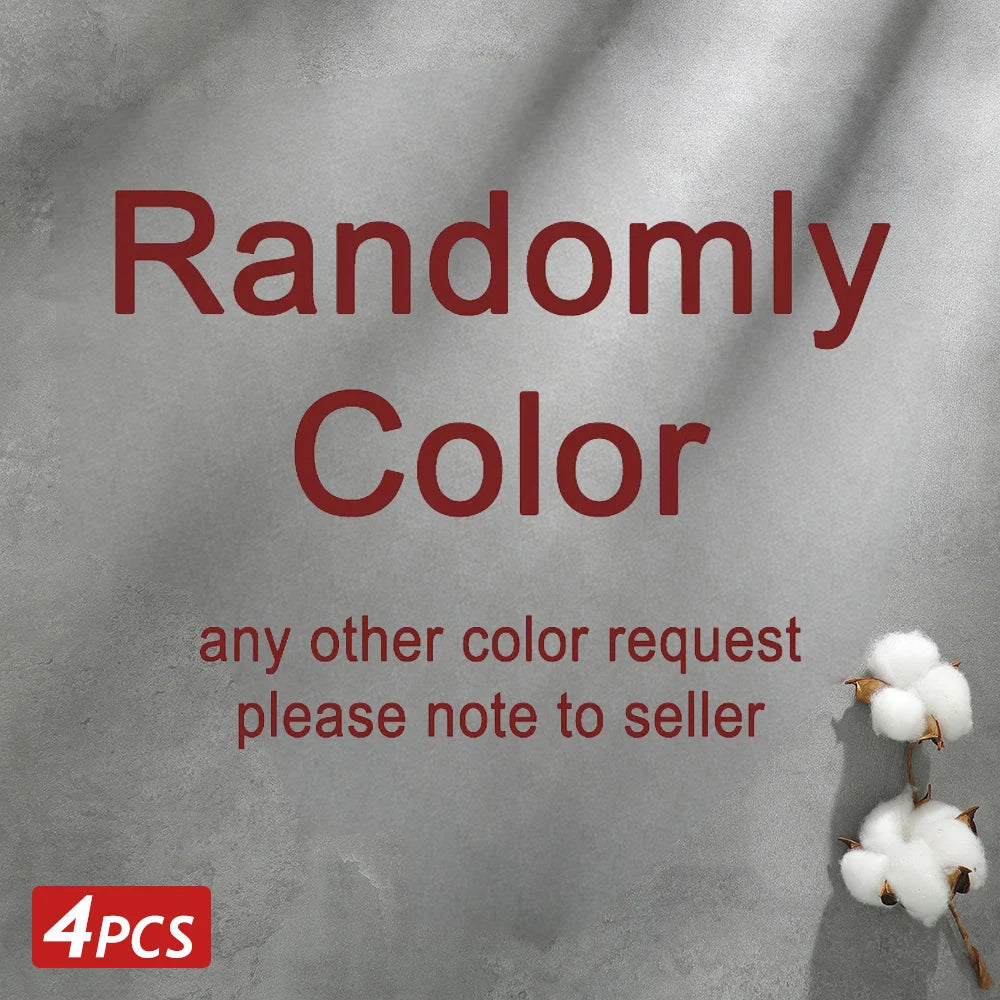 4PCS Seamless Cotton Panties Women Solid Color Low Waist Breathable Stretch Underwear