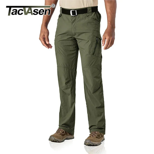 TACVASEN Men’s Quick-Dry Stretch Cargo Pants – Lightweight Summer Outdoor Hiking Trousers