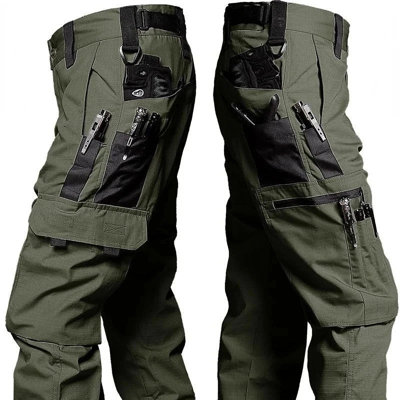Men’s Waterproof Tactical Cargo Pants – Outdoor Combat Multi-Pocket Wear-Resistant Trousers