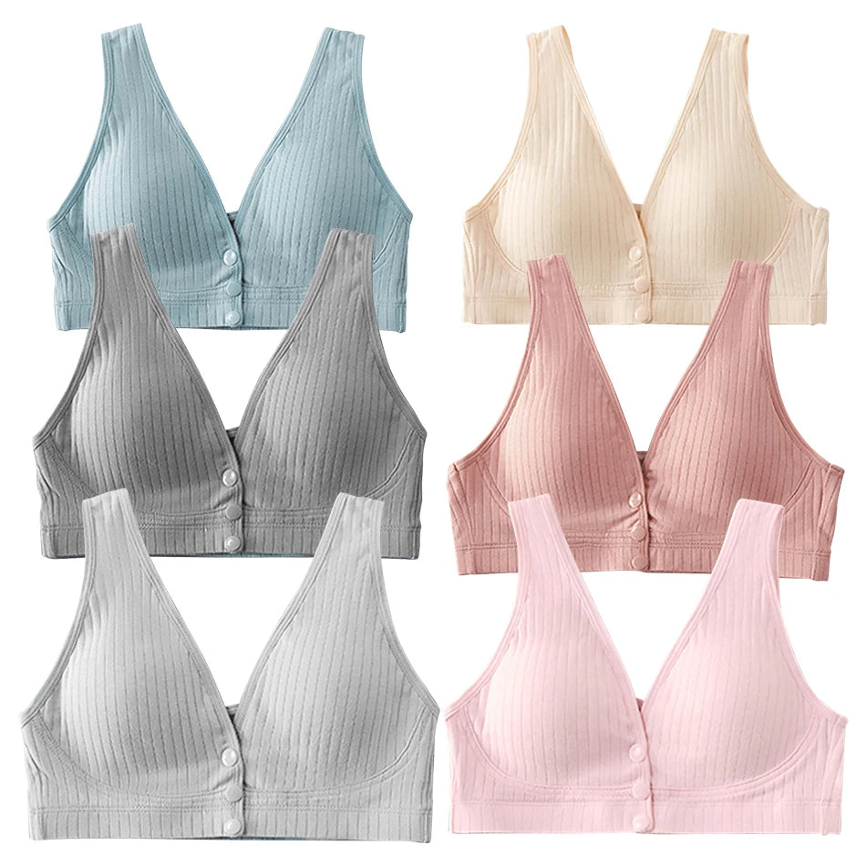 Pregnant Women Cotton Vest Style Wide Strap Comfortable Soft High Elastic Breastfeeding Bra