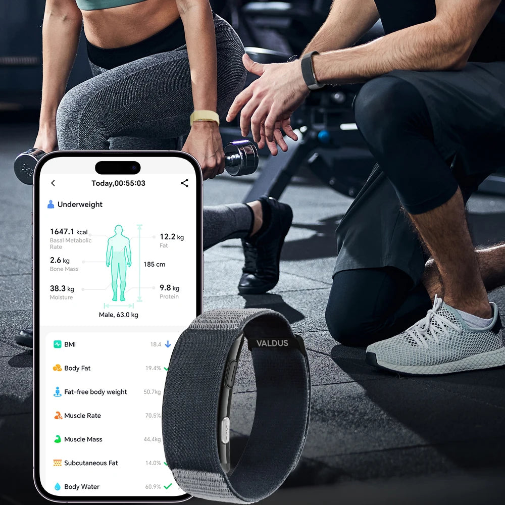 VALDUS 2025 VITRO NO-Screen Smart Bracelet – ECG, SOS, Heart Rate & Blood Pressure Monitor, Sports Fitness, Waterproof