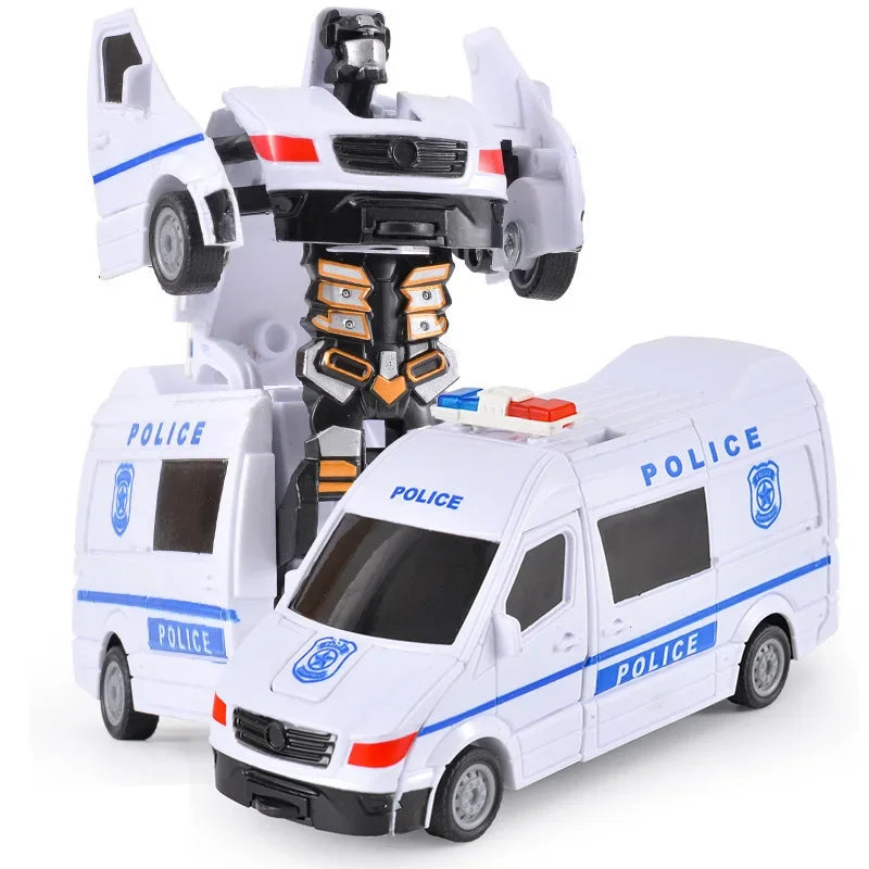 Shape-Shifting Robot Car Toy – Inertial Impact One-Button Transform Car