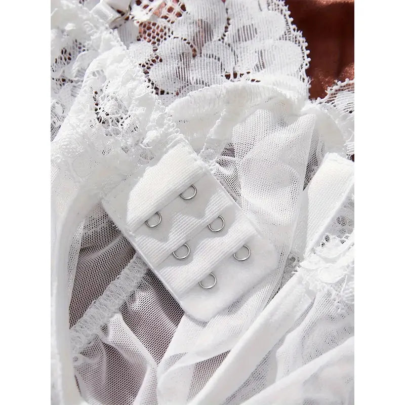 Women's Tulle Sleepwear Set | Elegant V-Neck Sheer Nightdress with Soft Pajama Skirt | Lightweight Comfortable Homewear