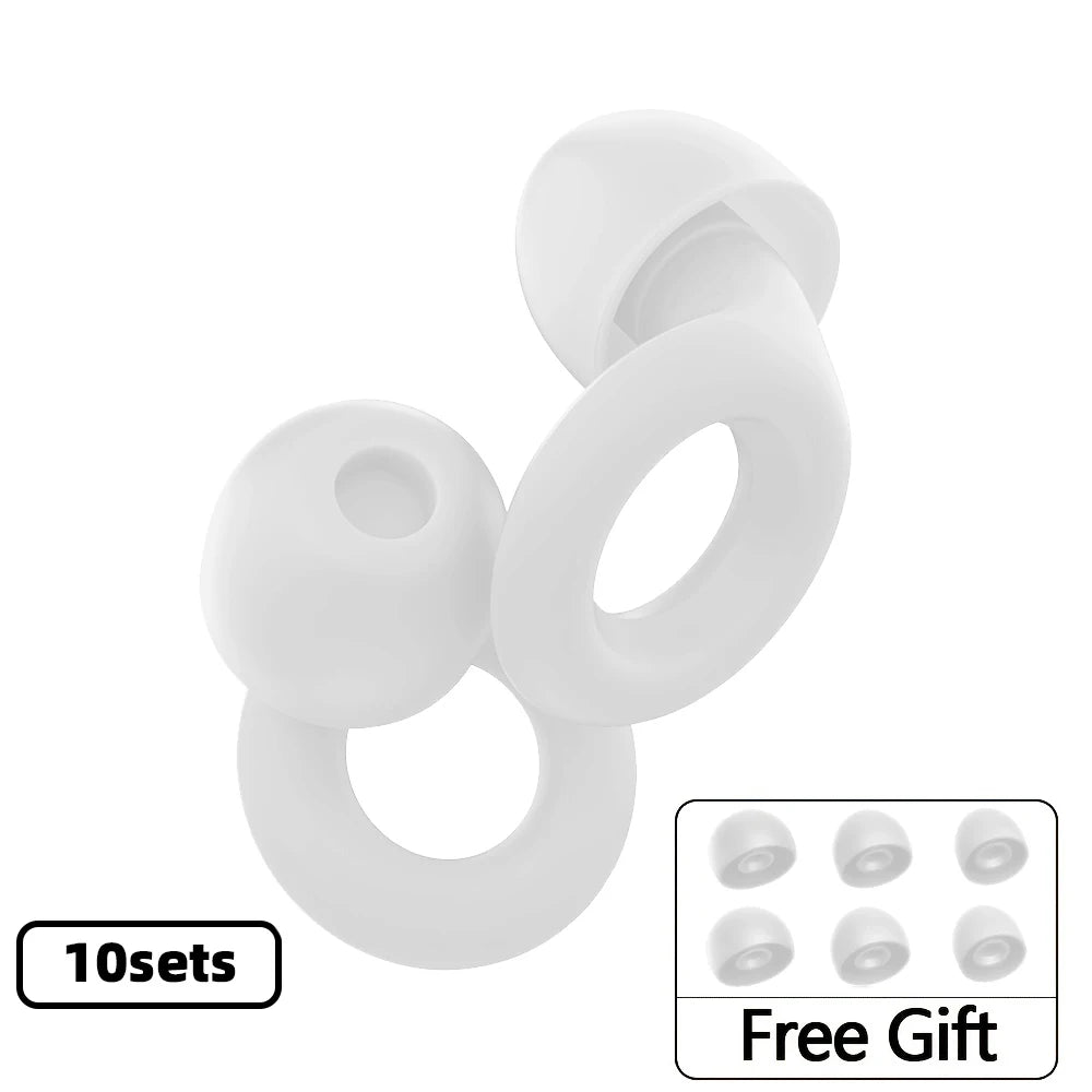 سدادات أذن HUAK 09 • سيليكون عالي الدقة • حماية السمع للحفلات الموسيقية والنوم والسباحة • تقليل الضوضاء • ملحقات إضافية متضمنة