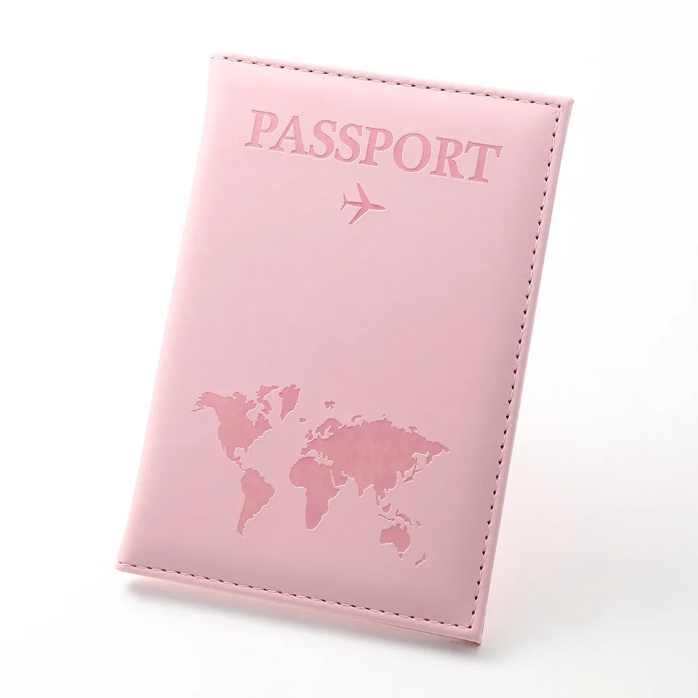 RFID Vintage Passport Holder – PU Leather Travel Wallet for Men & Women