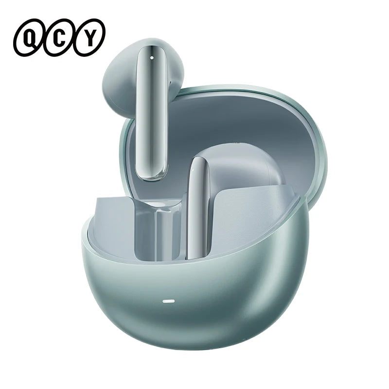 QCY HT10 AilyBuds Pro+ ANC Wireless Earphones – Hi-Res Audio with LDAC, Bluetooth 5.3, 6-Mic AI HD Call, Multipoint Connection