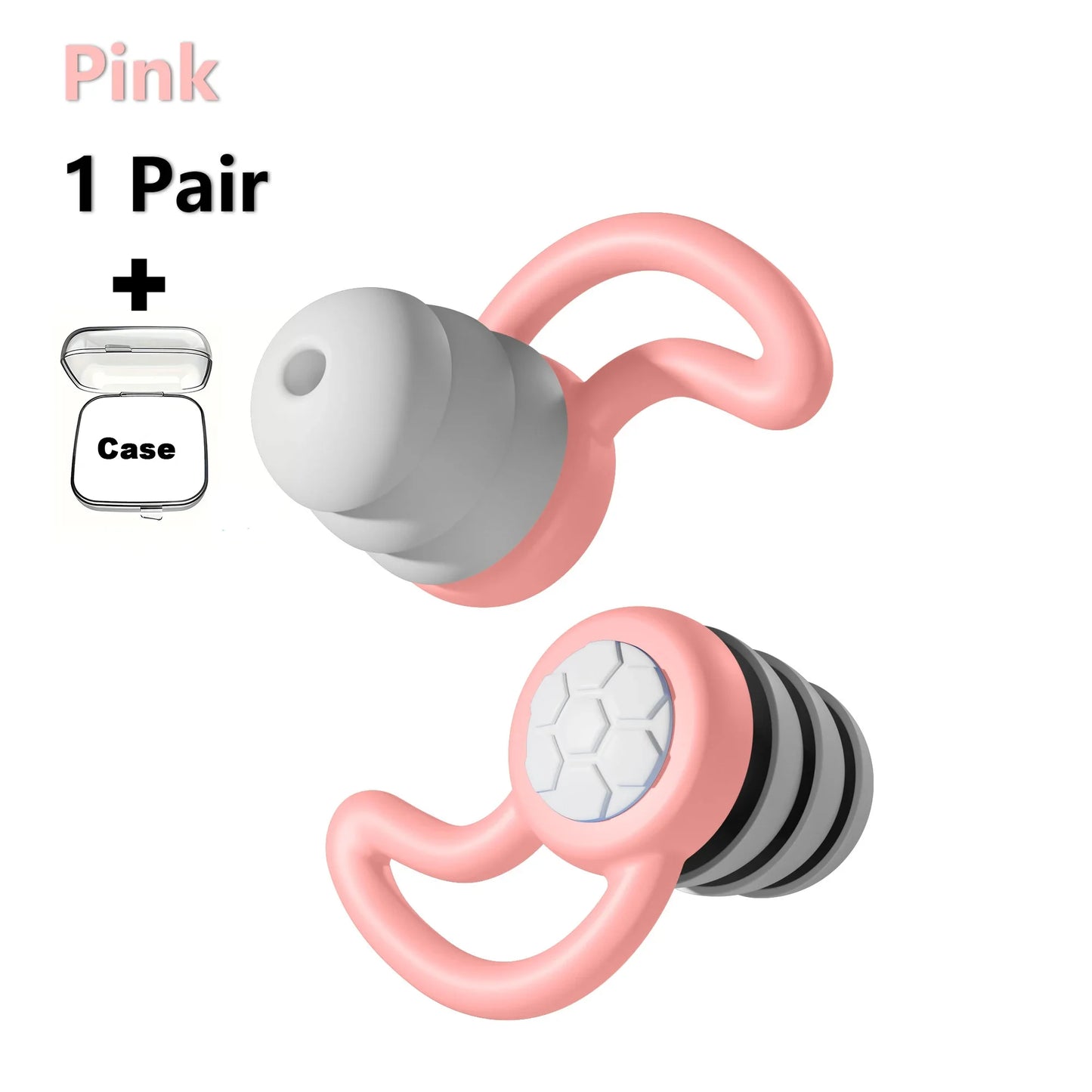 سدادات أذن HUAK المصنوعة من السيليكون الناعم - حماية للأذن بخاصية إلغاء الضوضاء للنوم والسباحة والراحة الهادئة