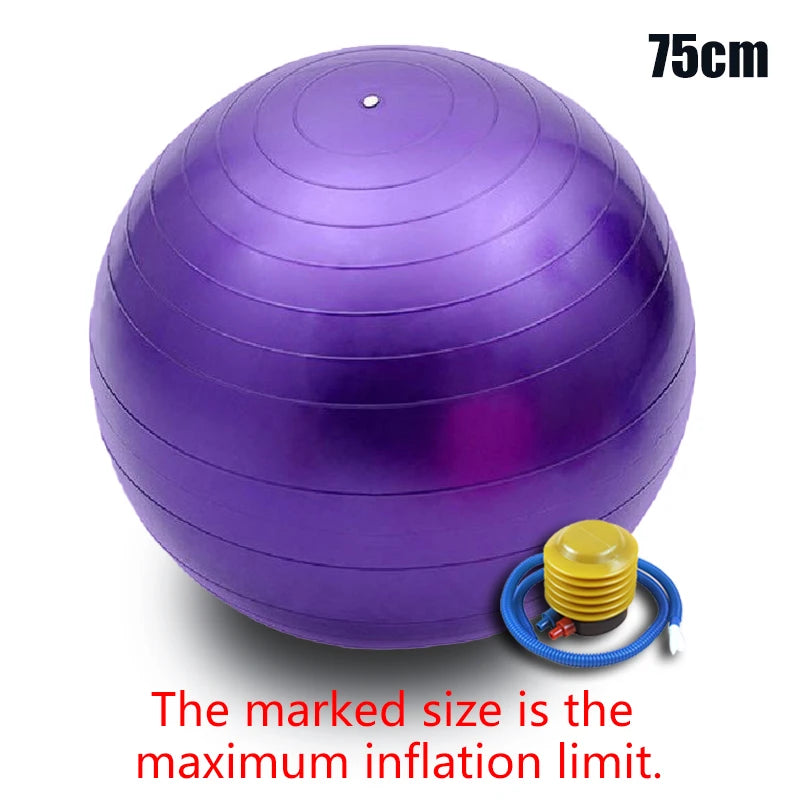 Women's Yoga Fitness Ball | Thickened Anti-Explosion Pilates Ball – 25/55/75cm for Leg & Hip Workouts