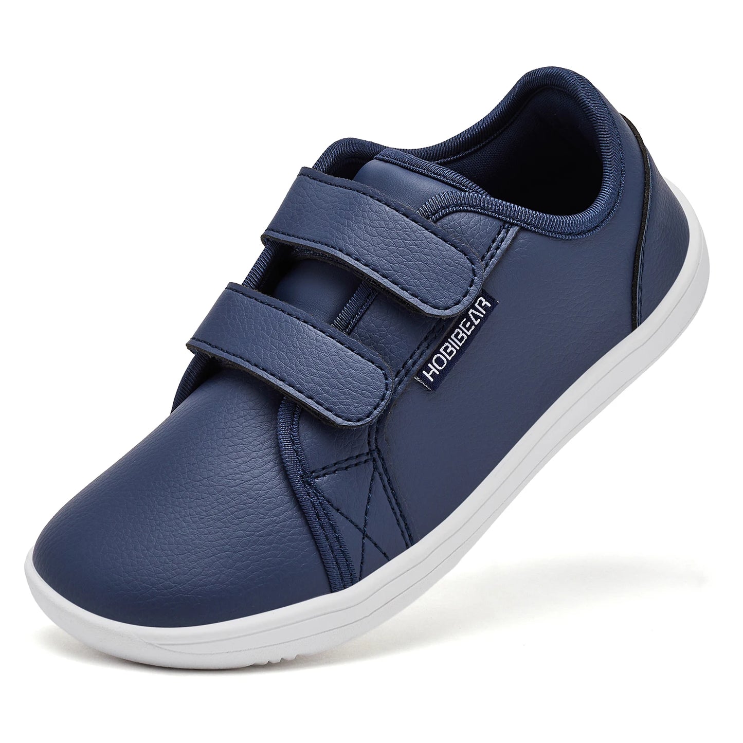 HOBIBEAR Kids Barefoot Sneakers – Minimalist Wide Toe Shoes with Hook & Loop | Artificial Leather