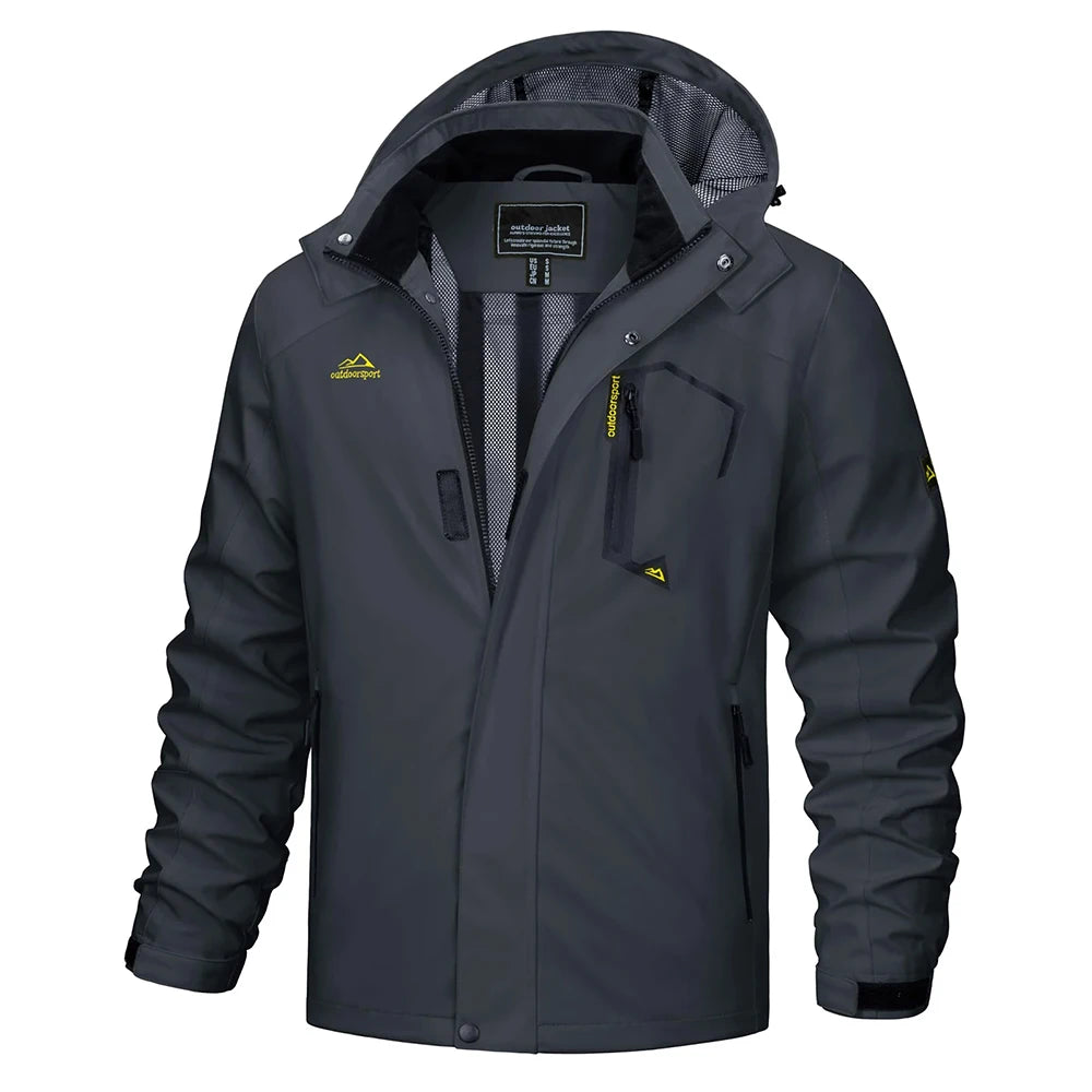 TACVASEN Men’s Spring Autumn Lightweight Jacket – Mesh-Lined Waterproof Outdoor Windbreaker