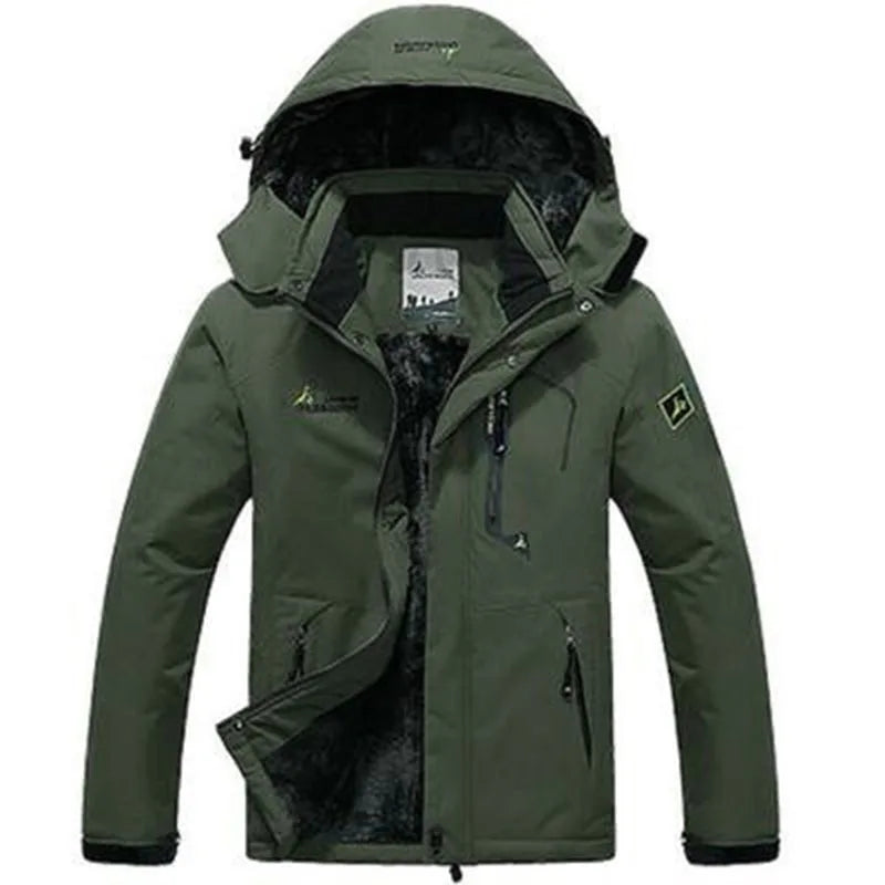 Men’s Winter Parka – Thick Windproof Hooded Jacket with Fur, Military Style Anorak Coat