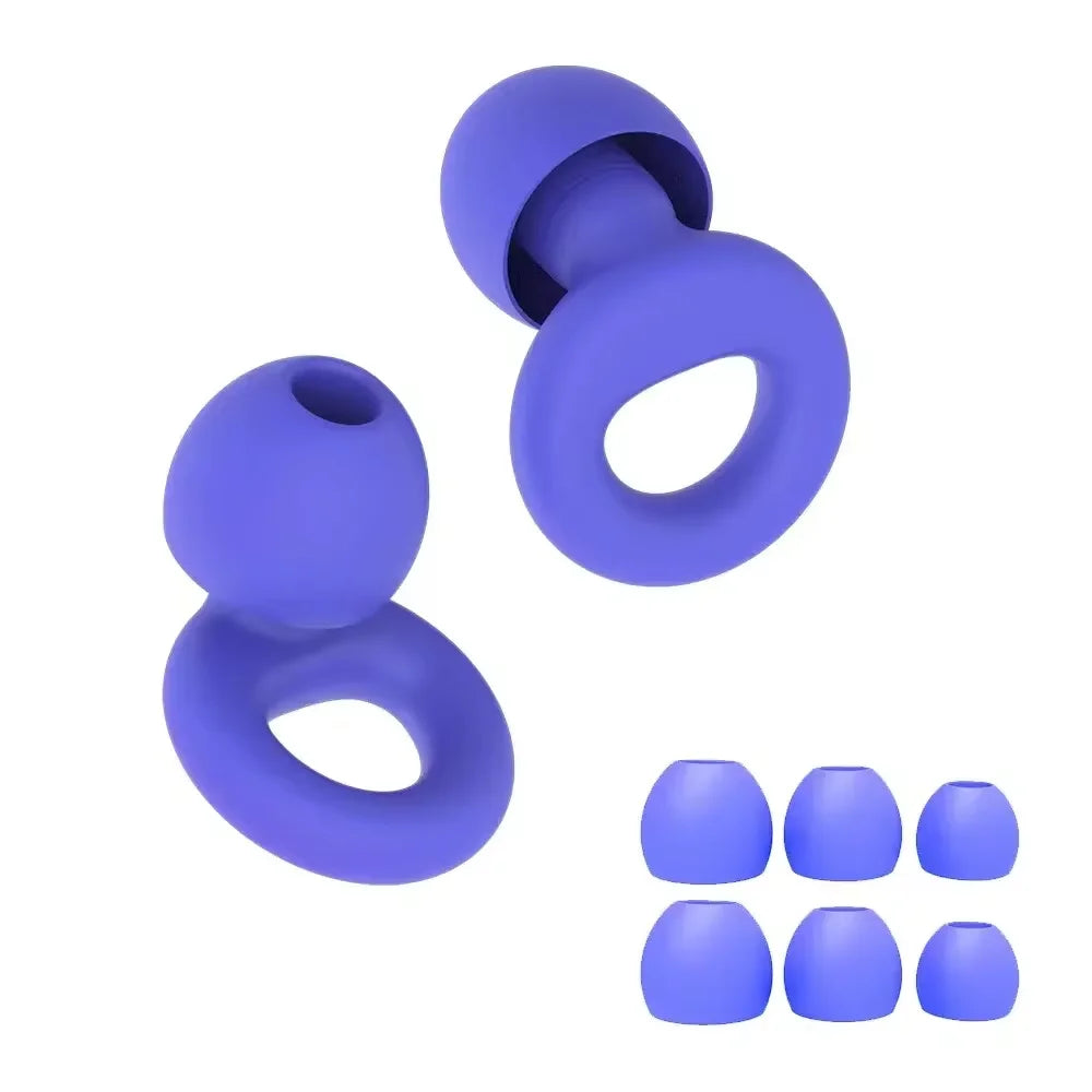 HUAK  03 Silicone Earplugs • Swimming & Sleep • Noise Reduction • Soundproof Hearing Protection • Reusable Loop Earplugs