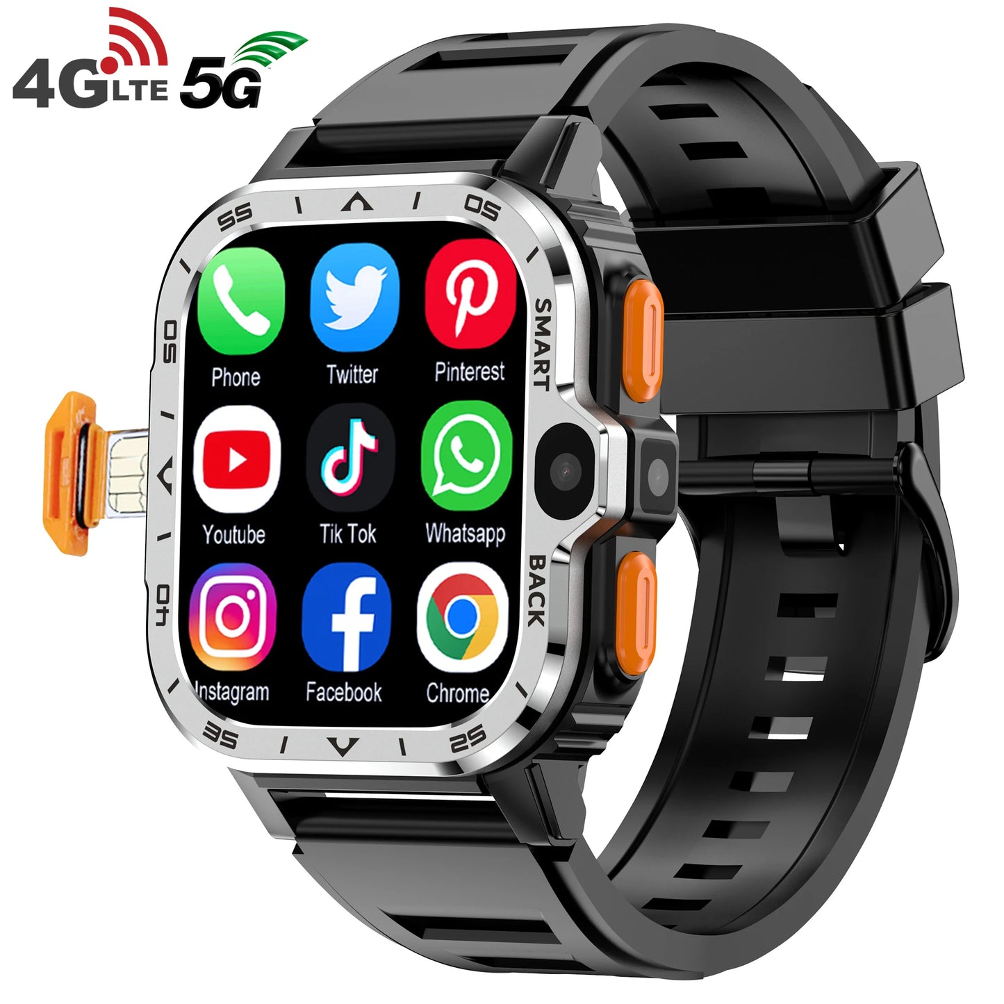 Valdus PGD Android Smart Watch | GPS, Dual Camera, NFC, 16/64GB ROM, 4G SIM, WiFi, Fast Internet