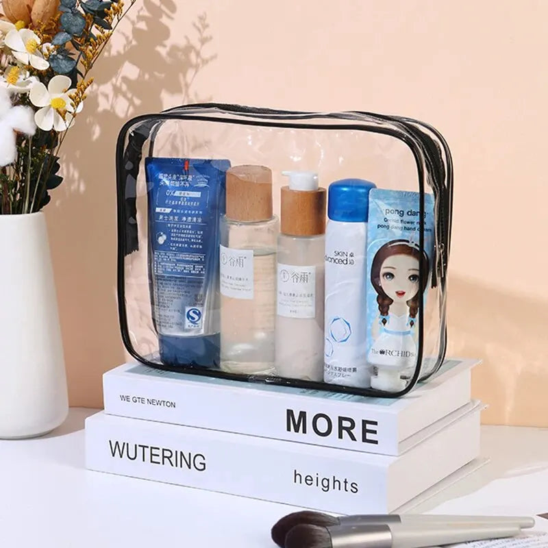 3-Size Transparent Toiletry Bags Large Capacity Travel Organizer Stroller Pouch Makeup Cosmetics Multi function Bag
