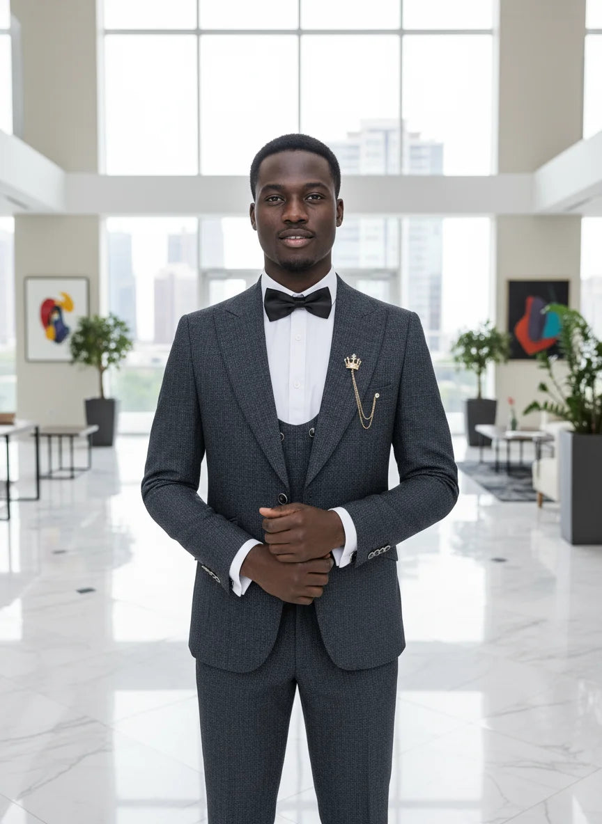 ST Cassy Men's Slim Fit Suit – Elegant Groom, Wedding & Business Formal Wear