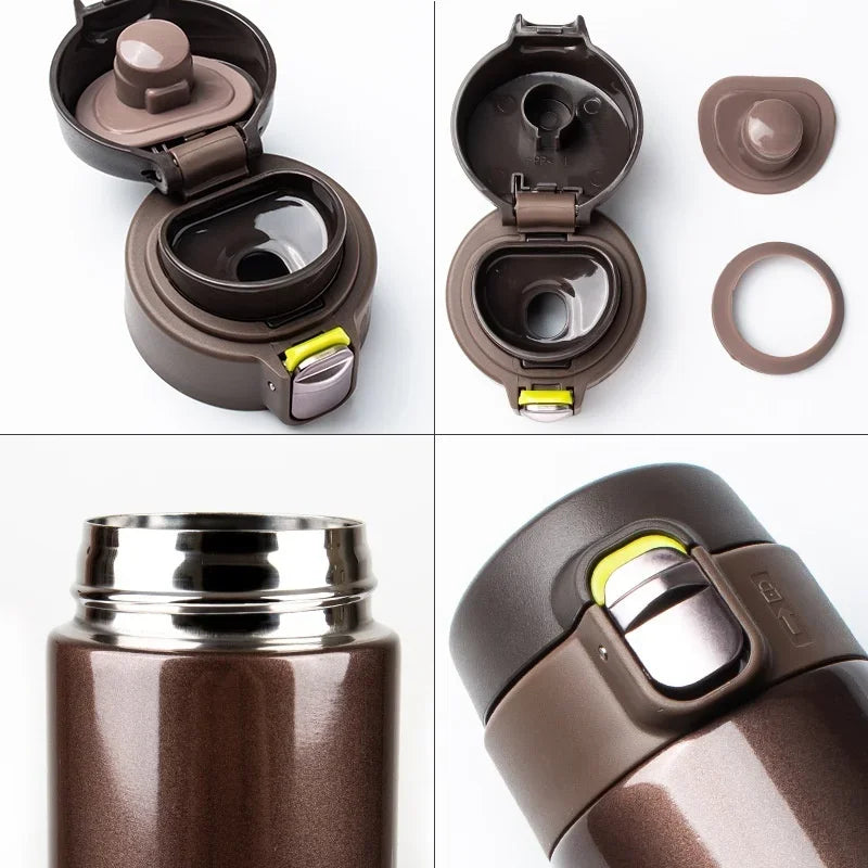500ML Stainless Steel Vacuum Flask – Bouncing Cover Thermos Cup for Coffee, Tea, Milk & Water