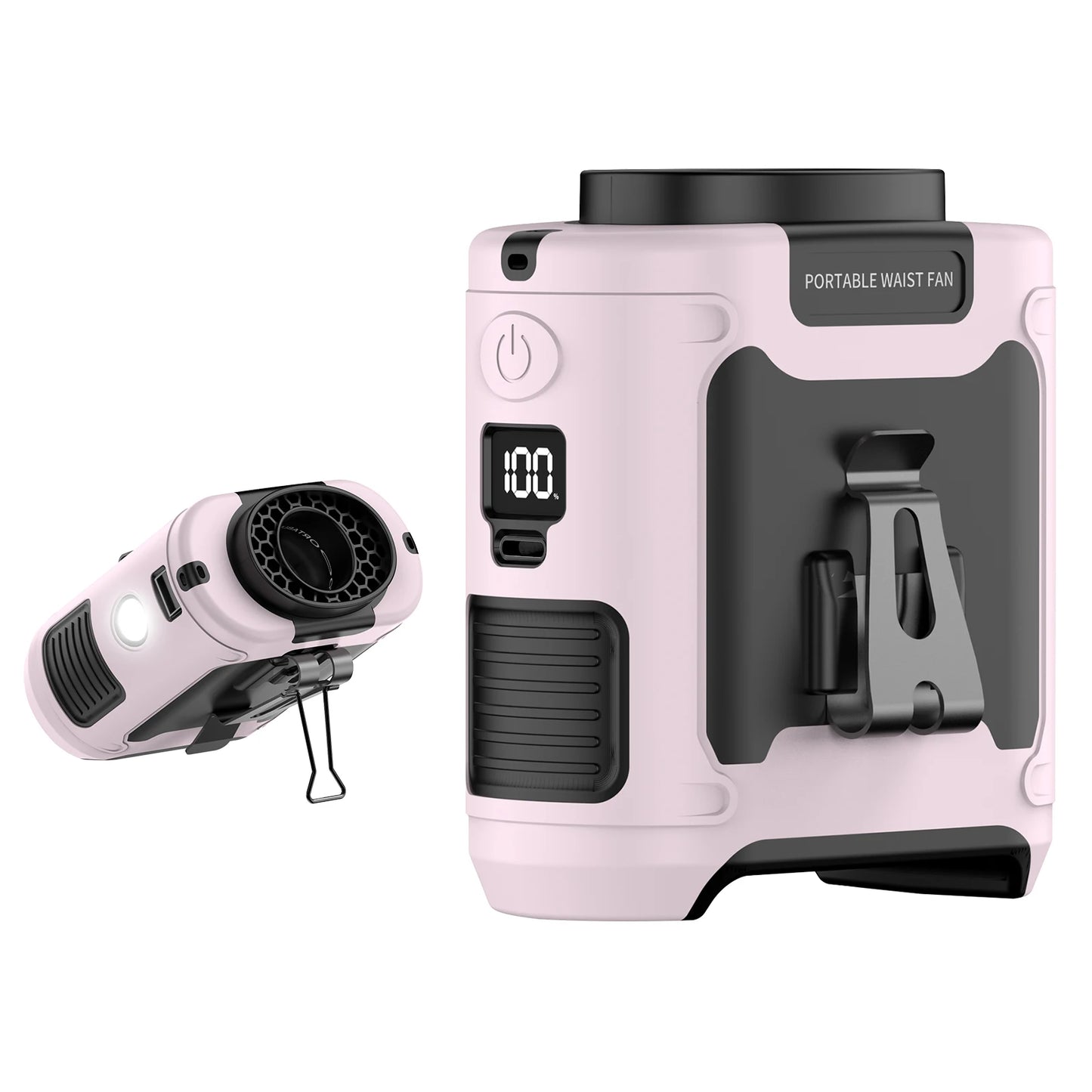 مروحة سوكولفان الخارجية للخصر والرقبة، بسعة ٢٠٠٠٠ مللي أمبير/ساعة - مروحة تبريد قوية قابلة للارتداء مع بنك طاقة للرياضة والتوصيل والعمل في الهواء الطلق