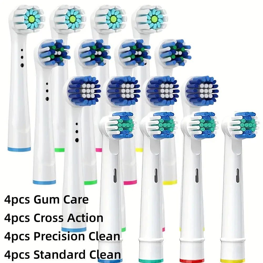 16/20PCS Oral-B Compatible Toothbrush Heads • Replacement Brush Nozzles • Sensitive, Floss & Cross Action Refills