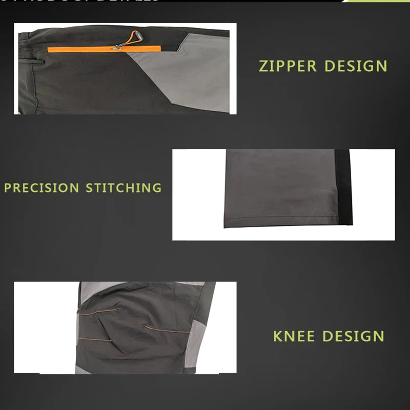 بنطال رجالي للمشي لمسافات طويلة - بنطال رياضي صيفي سريع الجفاف ومقاوم للرياح والماء للمشي لمسافات طويلة والتسلق