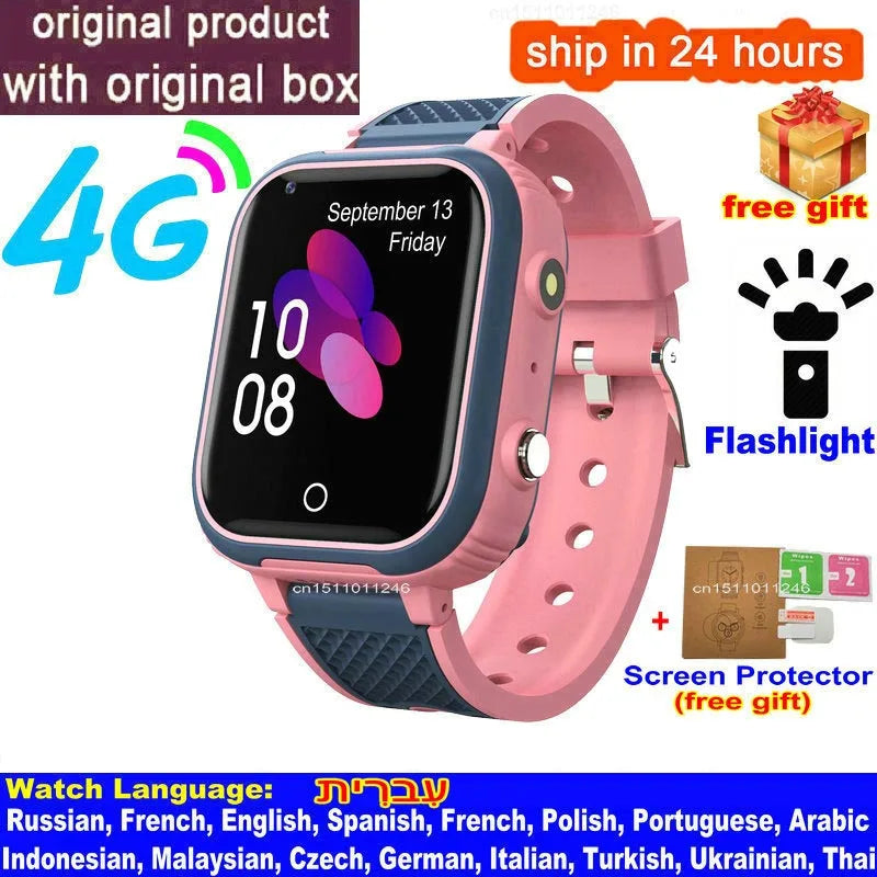 LT21 4G Kids Smart Watch – GPS, WiFi, Video Call, SOS, Camera, IP67 Waterproof Location Phone Watch