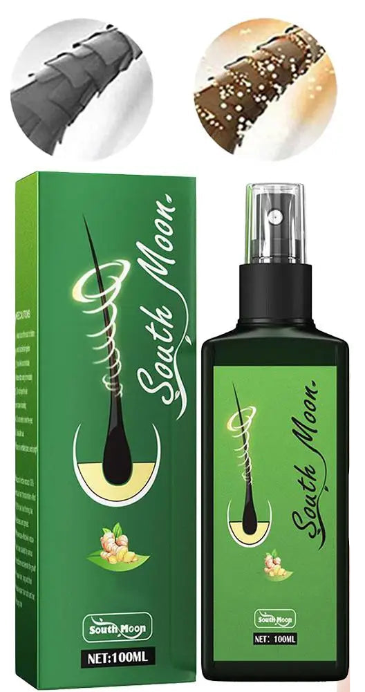 Hair care product with packaging and a woman with styled hair