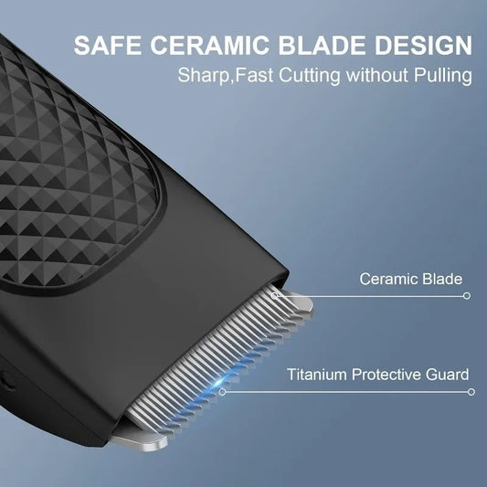 ماكينة حلاقة كهربائية للرجال لشعر الجسم - ماكينة حلاقة قابلة لإعادة الشحن لمنطقة العانة والكرات مع شفرة سيراميك قابلة للاستبدال، أداة عناية مقاومة للماء