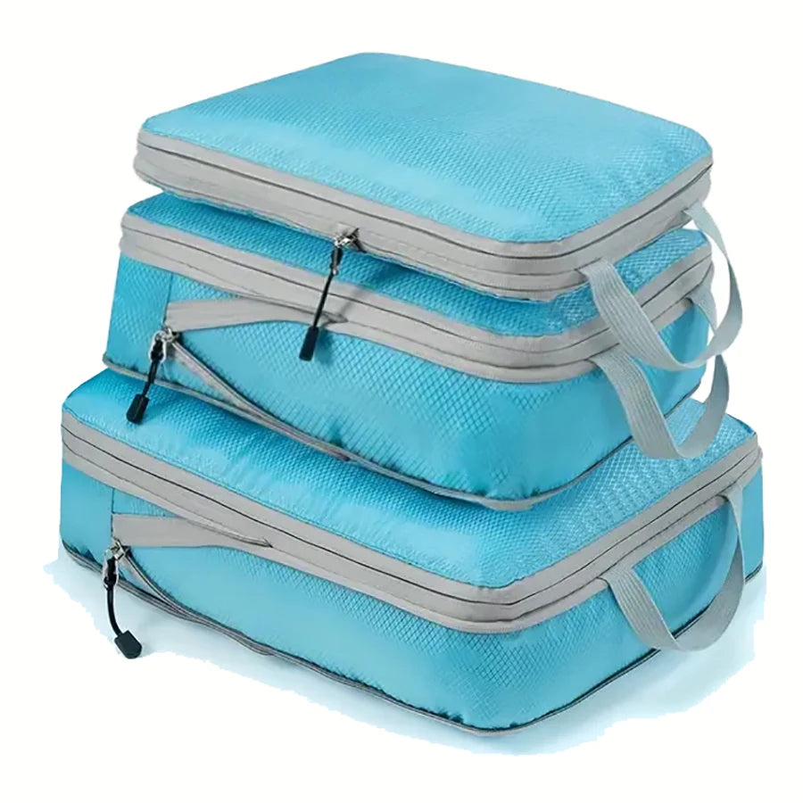 Compression Packing Cubes for Travel | Ultralight Expandable Luggage Organizers & Packing Bags