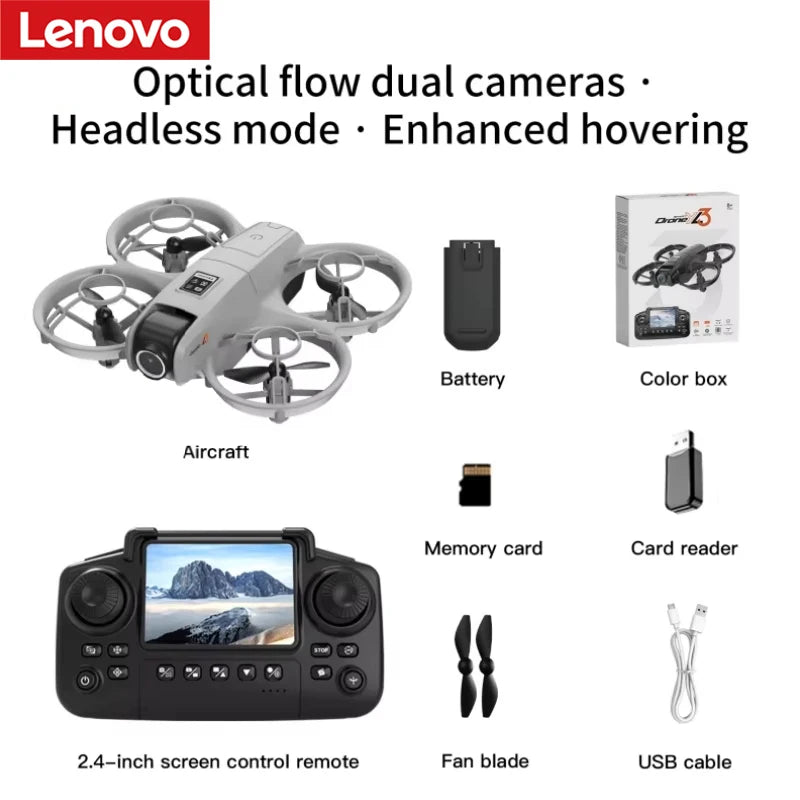 Lenovo GPS 8K HD Camera Drone | Screen Remote Control, Obstacle Avoidance, Multi-Battery Aerial Quadcopter with Ultra-Long Flight Time