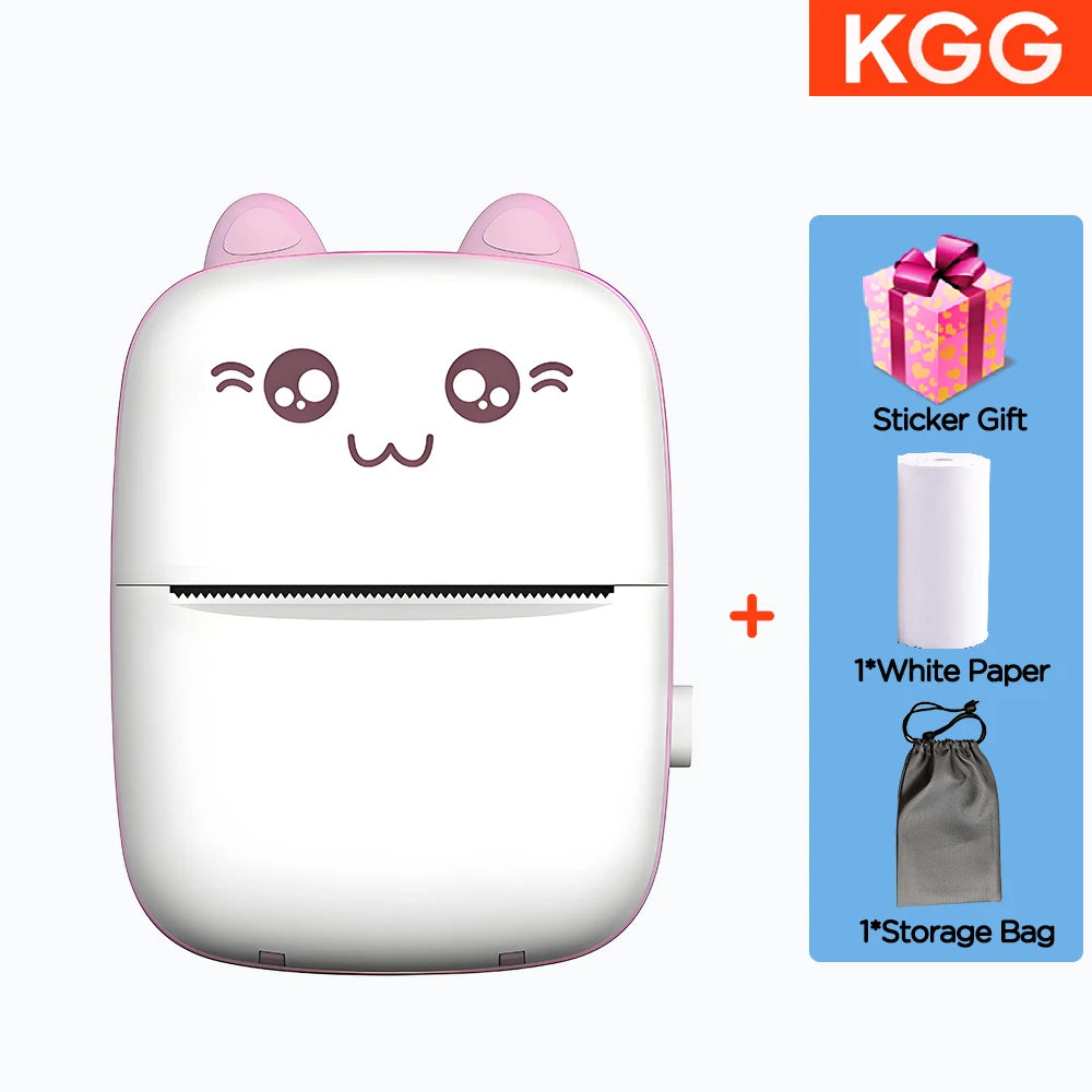 Mini Portable Bluetooth Printer – Wireless Thermal Sticker & Label Printer for Photos, Notes, and Study, Perfect Gift for Kids