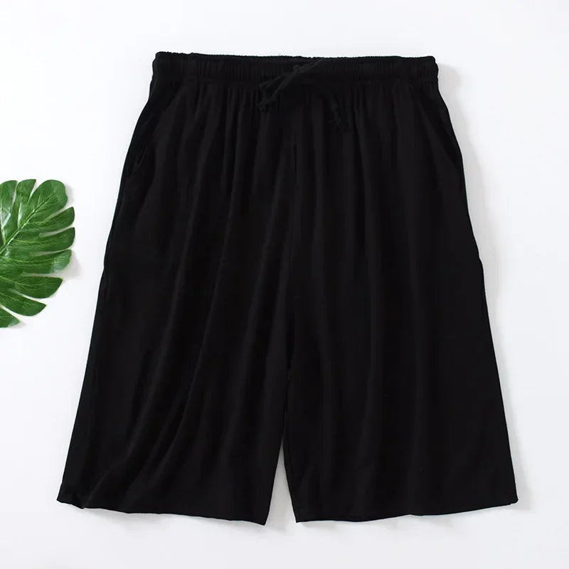 Men's Modal Pajama Shorts | Summer Thin Five Point Loose Home Pants | Casual Large Size Sleepwear & Beachwear