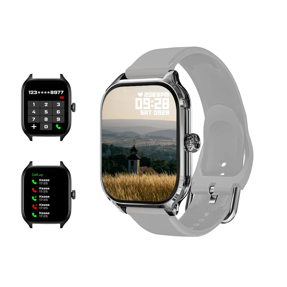 KESHUYOU H9 2025 Smart Watch | 2.01'' HD Display, Bluetooth Call, Sport Modes, Weather & Message Notifications