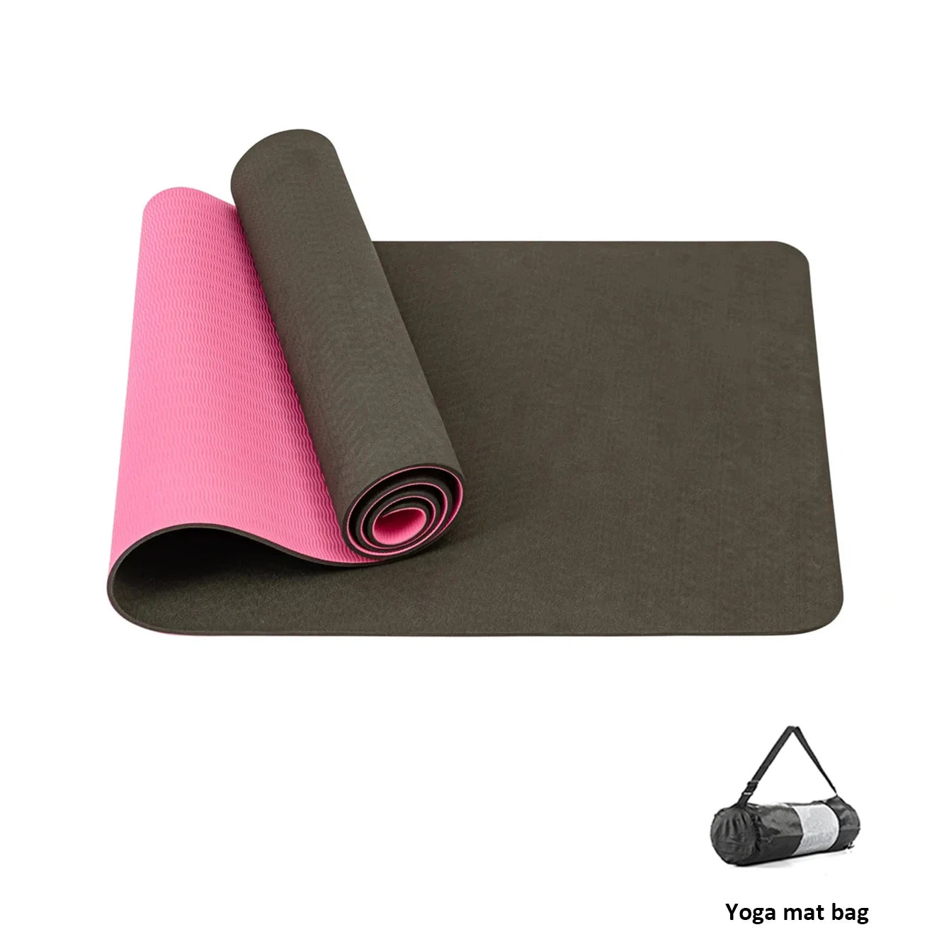 Yoga Mat | Double-Sided Non-Slip TPE Exercise Mat with Strap – Eco-Friendly for Yoga & Pilates