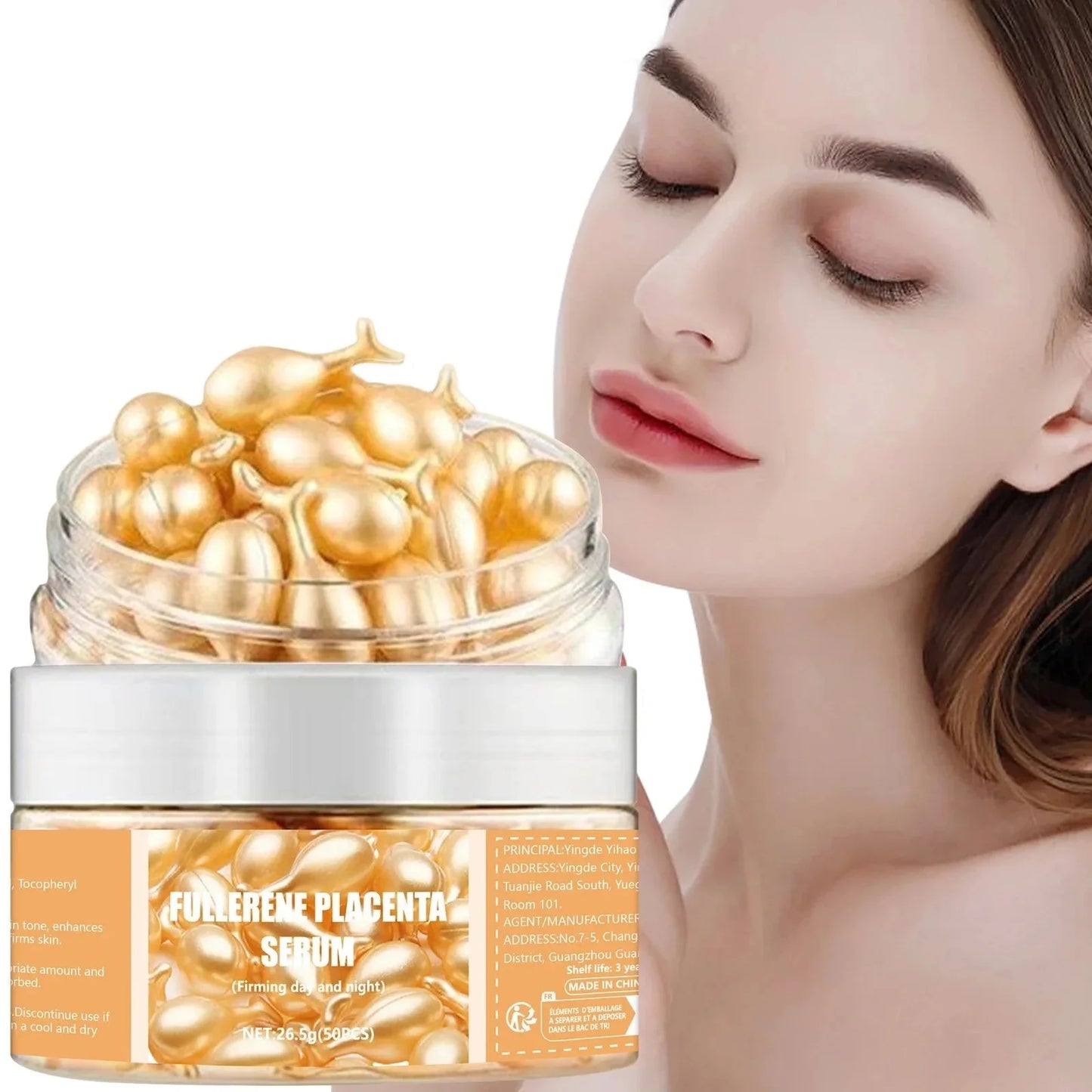 50pcs Collagen Face Care Capsules | Anti-Acne, Wrinkle Remover & Firming Serum