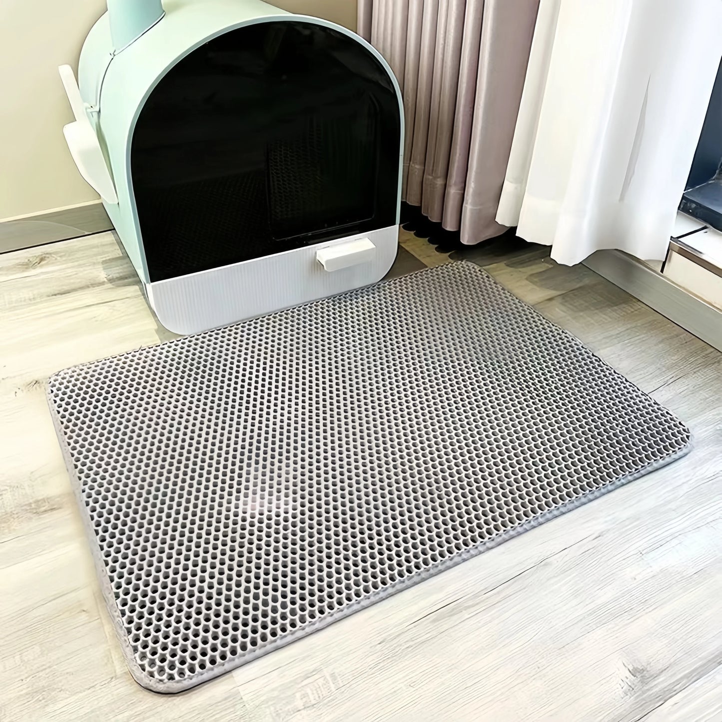Large EVA Double-Layer Waterproof Cat Litter Mat – Durable Cat Toilet & Litter Box Mat
