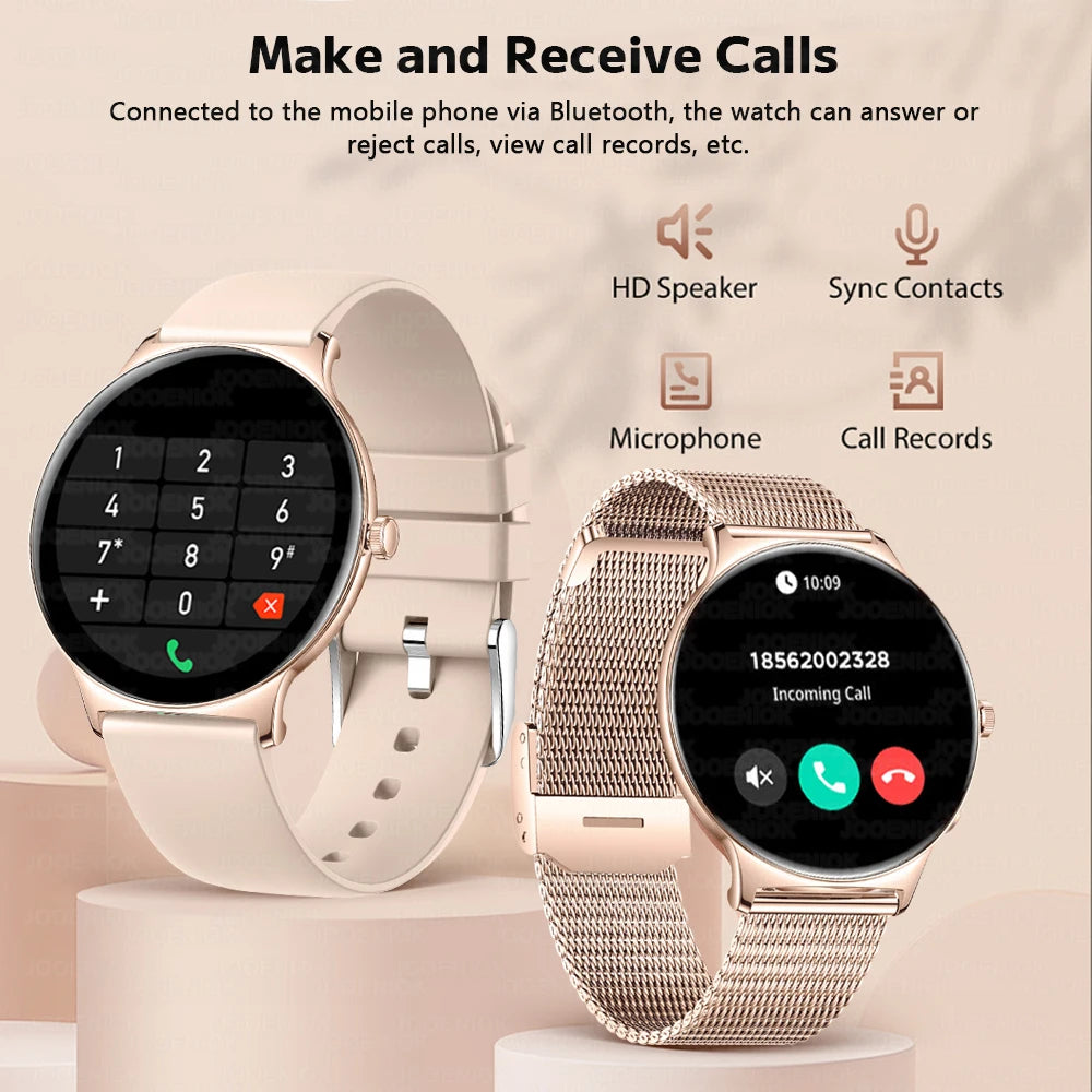 Ultra Thin Smart Watch for Women – Always-On Display, Bluetooth Call, Sports Bracelet, Fashion Smartwatch for Huawei & Xiaomi