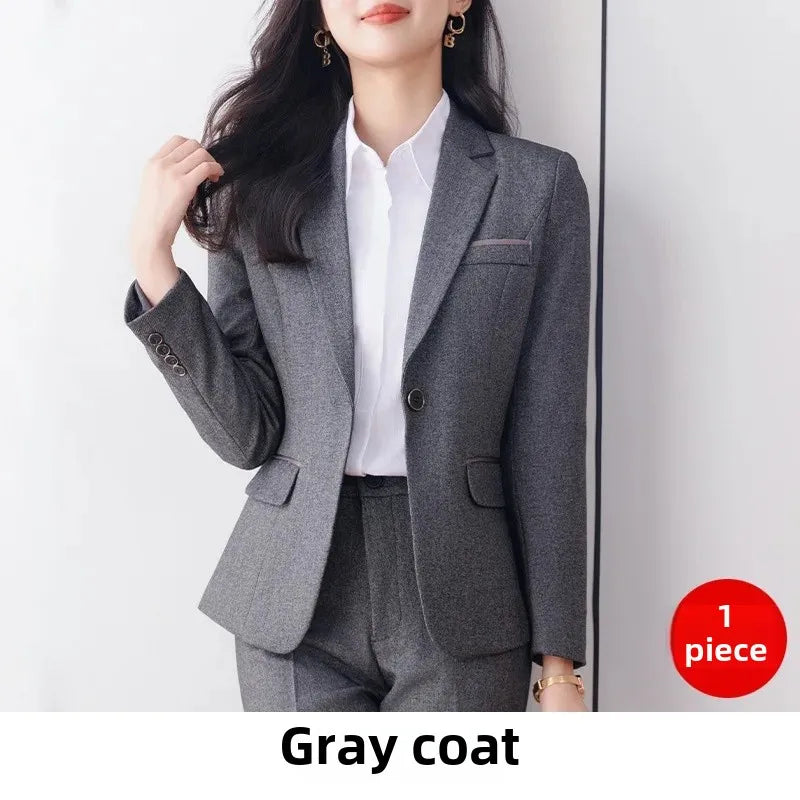 Elegant Black Women’s Suit Jacket – Fashionable Professional Office Workwear