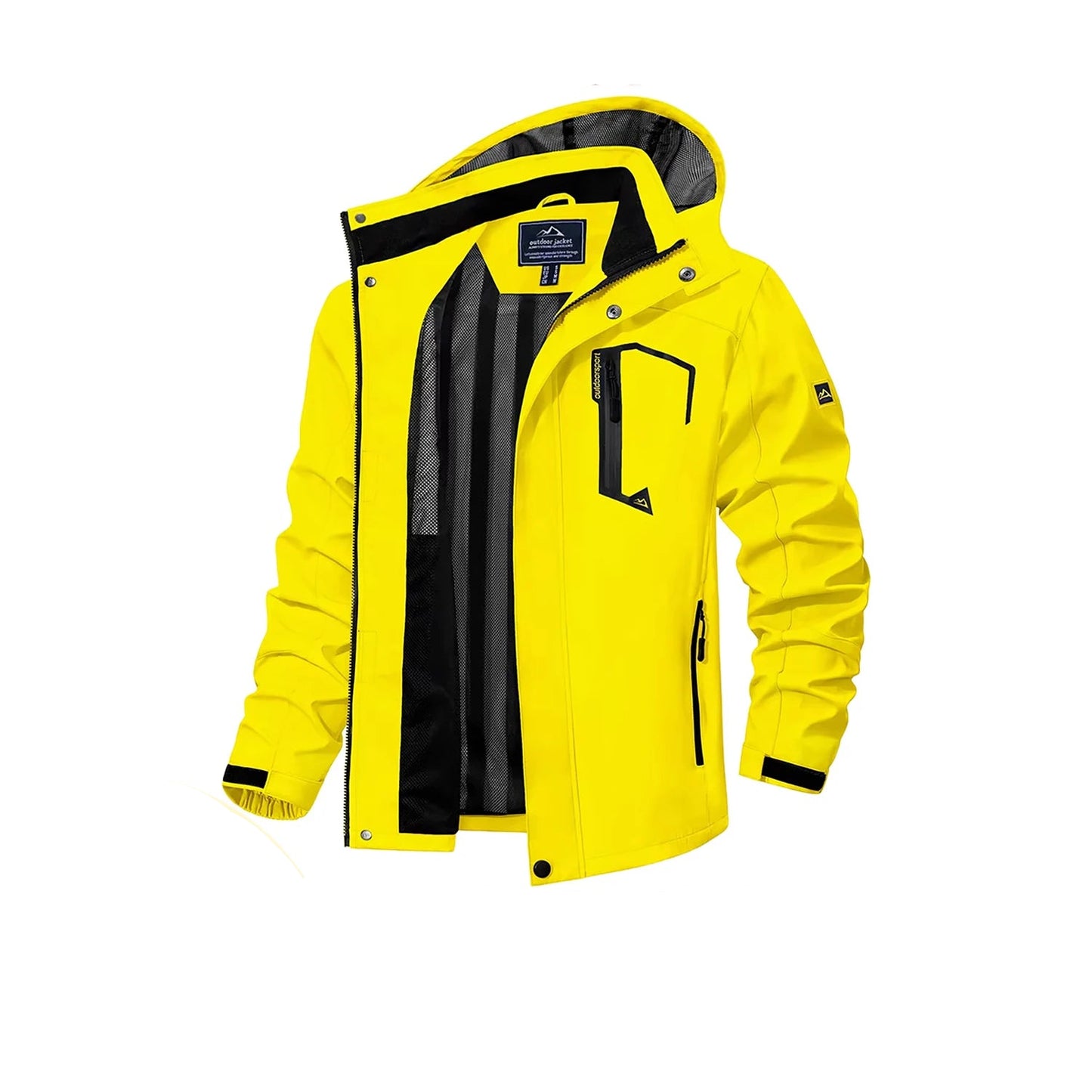 TACVASEN Men’s Spring Autumn Lightweight Jacket – Mesh-Lined Waterproof Outdoor Windbreaker