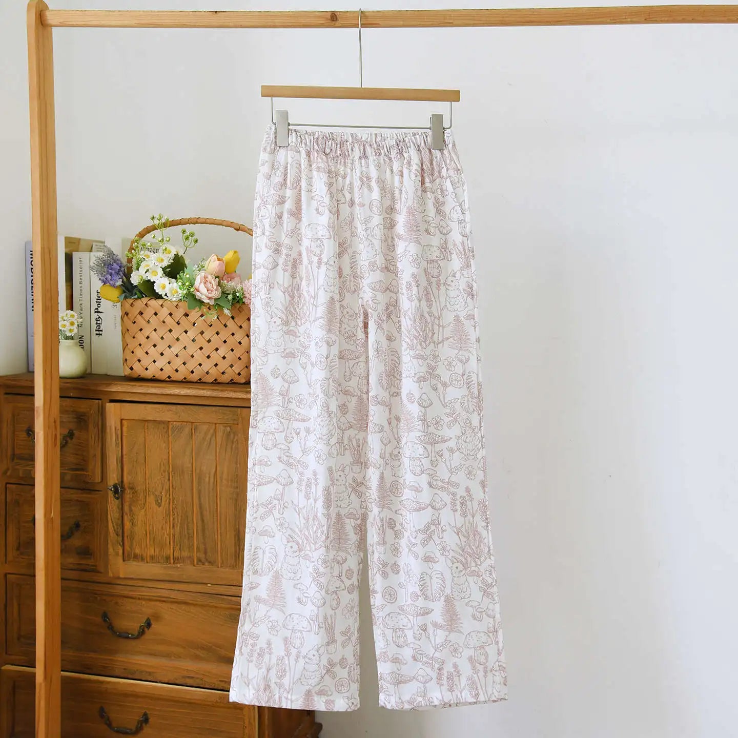 2025 Women's Cotton Sleep Pants | Spring & Autumn Multi-Color Printed Loose Home Bottoms | Large Size Pajamas