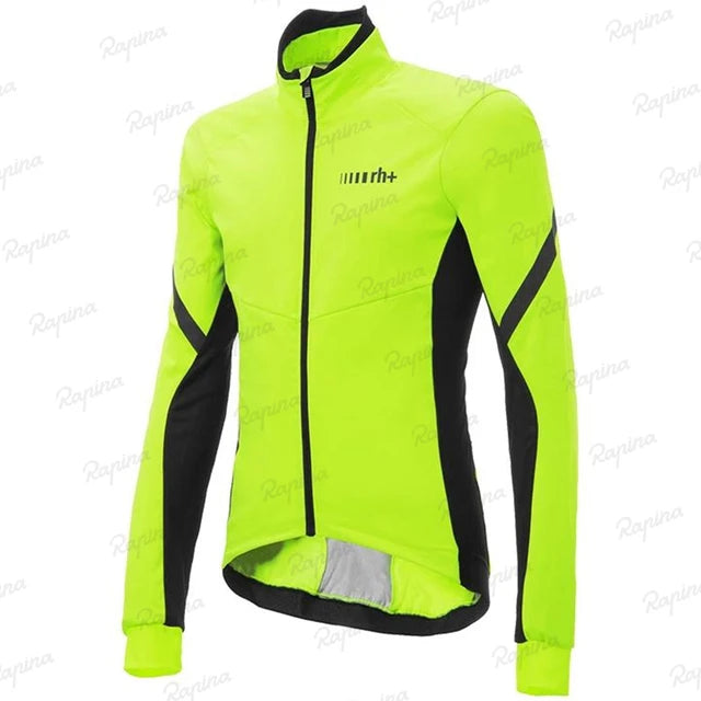 Zero Rh+ Men’s Winter Cycling Jersey – Thermal Fleece Long Sleeve MTB Bike Top 2023