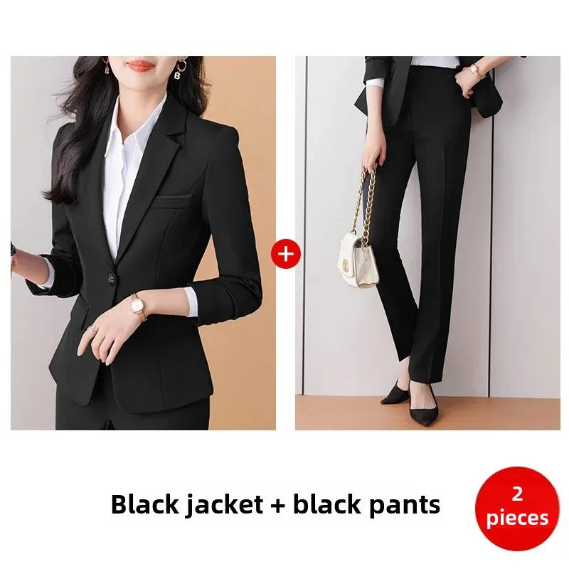 Elegant Black Women’s Suit Jacket – Fashionable Professional Office Workwear