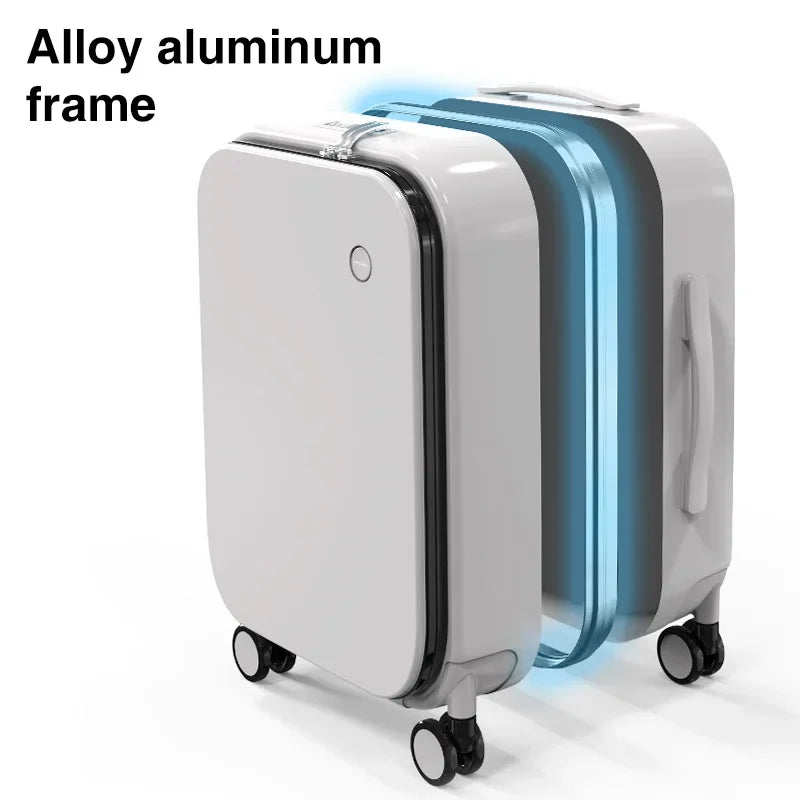 Mixi Patent Design Aluminum Frame Suitcase | Carry-On Rolling Luggage Cabin Bag M9260 | 18/20/24 Inch