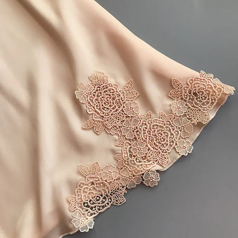 Women’s Sexy Silk Pajamas – Ice Silk Suspender Nightdress, Thin Halter Satin Nightwear for Spring & Summer