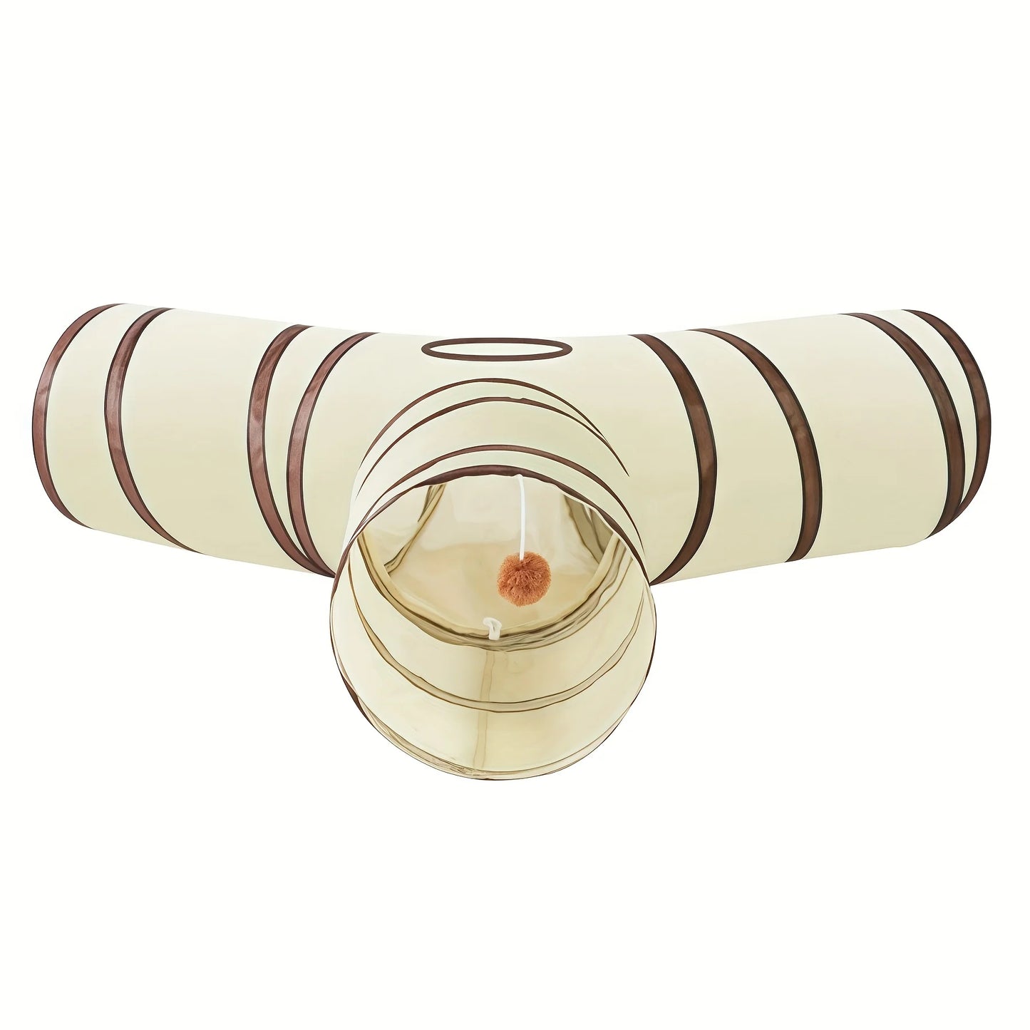 نفق لعب القطط القابل للطي - لعبة تفاعلية مخططة للقطط الصغيرة من أجل المتعة والاستكشاف والتمرين