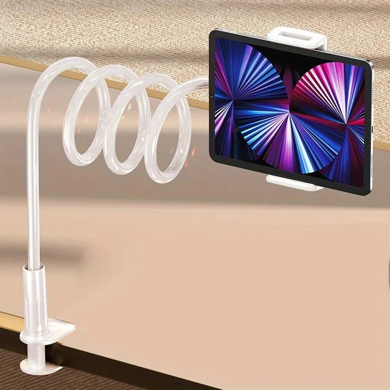 Lazy Bedside Desktop Foldable 70cm Mobile & Tablet Clip Stand | Adjustable Holder for iPad, Samsung, Xiaomi & ASUS