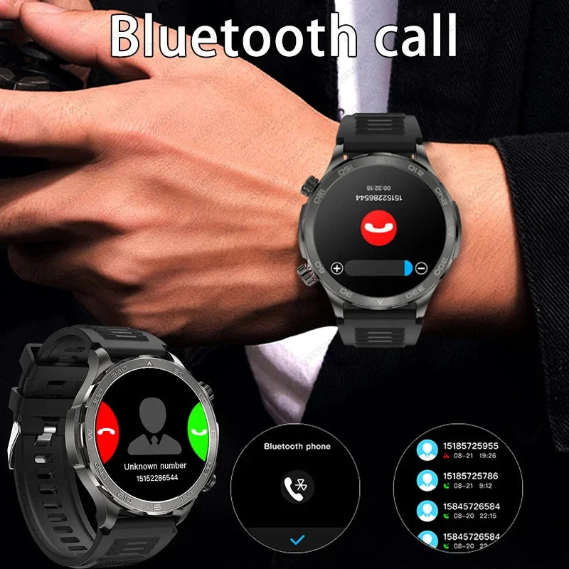 2025 New Bluetooth Call Smart Watch for Men – AMOLED HD Screen, Heart Rate, NFC, GPS, IP68 Waterproof Sports Watch