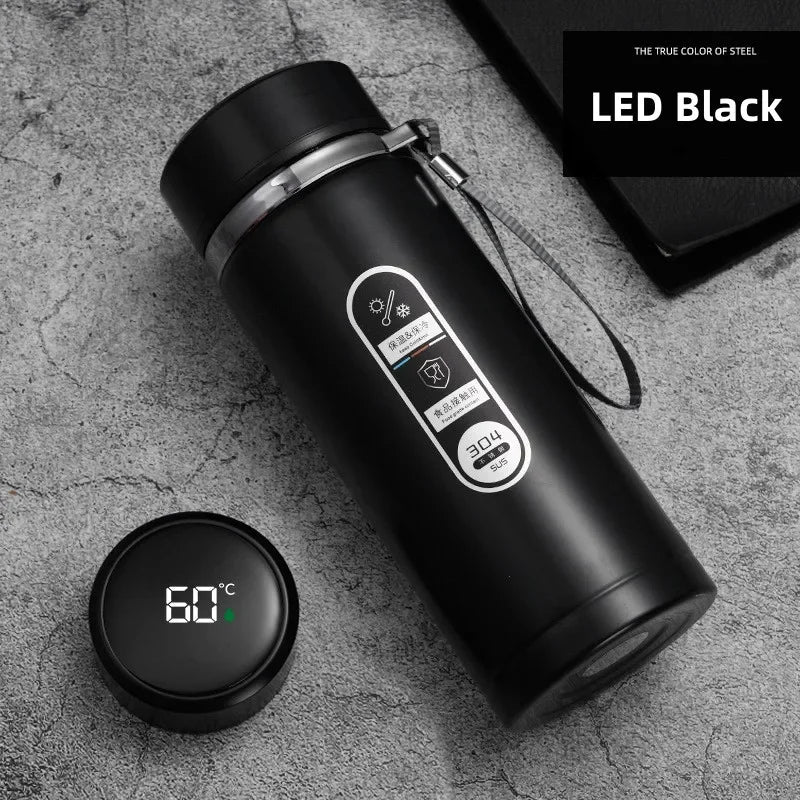 500ml–1L Stainless Steel Thermos Bottle – SUS304 Vacuum Flask with LED Temperature Display